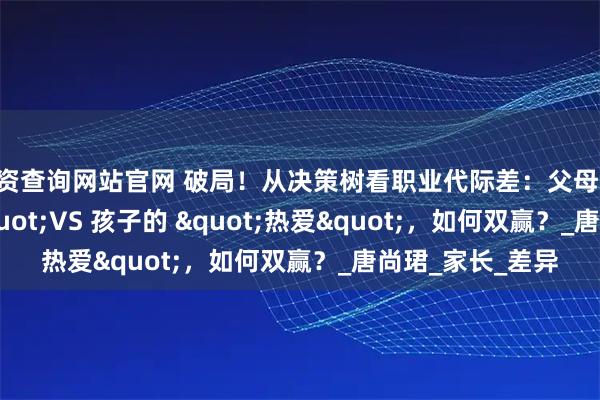 配资查询网站官网 破局！从决策树看职业代际差：父母的 "稳妥"VS 孩子的 "热爱"，如何双赢？_唐尚珺_家长_差异