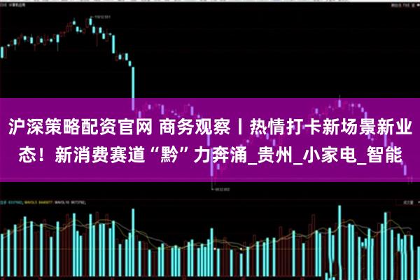 沪深策略配资官网 商务观察丨热情打卡新场景新业态!新消费赛道“黔”力奔涌_贵州_小家电_智能